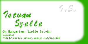 istvan szelle business card